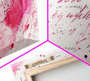Abstract Lettering Canvas Print Pink Graffiti Wall Art Modern Living Room or Dorm Decor Bold Aesthetic Artwork Contemporary Gift Idea