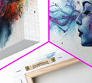 Vibrant Feminine Energy Canvas Print - Abstract Goddess Art Therapy Wall Decor - Whimsical Moody Brain Art for Home Office