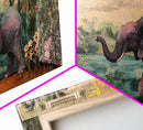 Exotic Jungle Elephant Canvas Print Rustic Botanical Decor Moody Art Wildlife Art Living Room Wall Art Gift Idea