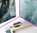 Ocean Cowgirl Canvas Print Coastal Landscape Art Rustic Boho Wall Art Nautical Decor Panoramic Artwork Bedroom Guest Room Decor