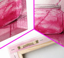 Pink Lemonade Jars Framed Canvas Print Food Review Kitchen Art Light Pink Wall Art Whimsical Art Rustic Decor Farmhouse Style