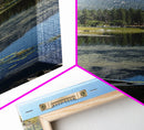 Mountain Reflections Framed Canvas Print Lake Tahoe Art Nautical Wall Art Rustic Decor Farmhouse Wall Art Living Room Art Landscape Painting