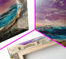 Amethyst Geode, gemstone painting, sacred geometry wall art, boho art, teal wall art, wabi sabi art, Canvas Print, zen wall art