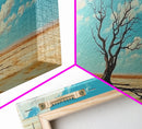 Desert Tree, Ozymandias Art, Joshua Tree Art, Southwest Wall Art, Blue and Green Wall Art, Gift Idea for Him, Framed Canvas Print, Rustic Art
