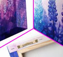 Purple Wildflower Painting, botanical prints, wildflower painting, pink abstract art, floral wall art, framed canvas print, pink art