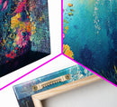 Coral Reef Painting, Coastal Decor, Ocean Wall Art, Nautical Painting, Framed Canvas Print, Underwater Artwork, Marine Life Art