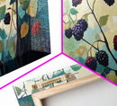 Blackberry, summer berries, Canvas Print, botanical prints, fruit of the spirit wall art, wildflower painting, kitchen art