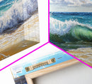 Beach Wave Painting, Coastal Landscape Art, Ocean Wall Art, Surf Wall Art, Nautical Decor, Seascape Art, Horizontal Wall Art, Canvas Print