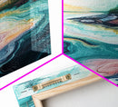 Swirling River Art, Abstract Nature Scene, Dreamy Landscape, Flowing Water, Boho Wall Art, Colorful Decor, Canvas Print