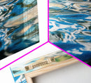 Water Reflection, abstract art, teal wall art, coastal decor, wabi sabi art, minimalist art, framed canvas print, wall decor
