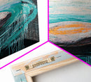 Ocean Rock Waves Canvas Print Coastal Wall Art, Beach House Decor, Abstract Seascape Painting, Nautical Art, Modern Minimalist Art