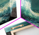 Dark Ocean Wave Canvas Print Dramatic Seascape Art, Coastal Wall Art, Stormy Water Painting, Nautical Home Decor, Large Wall Art