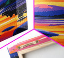 Vibrant Horizon, Fiery Sunset, Framed Canvas Print, Bold Sky Art, Modern Wall Decor, Living Room Accent, Nature Inspired Gift