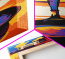 Sunrise Pan, Kitchen Wall Art, Culinary Aesthetic, Framed Canvas Print, Cooking Inspired Decor, Retro Style, Unique Chef Gift, Modern Art