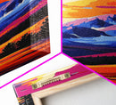 Majestic Peaks, Vibrant Mountain Landscape, Nature-Inspired Home Decor, Office Canvas Print, Wilderness Aesthetic, Gift Idea