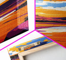 Desert Buttes, Southwest Landscape, Sunset Sky, Vibrant Scenery, Framed Canvas Print, Western Home Decor, Rustic Wall Art, Office Art