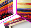 Rolling Hills Sunset, Vibrant Nature Art, Bohemian Wall Decor, Canvas Print, Autumn Country Landscape, Warm Aesthetic, Rustic Home