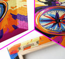 Compass Glow, Adventure Art, Nautical Decor, Travel Inspiration, Office Wall Art, Abstract Style, Canvas Print, Unique Gift