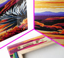 Desert Path, Cactus Art, Vibrant Landscape, Warm Colors, Boho Decor, Rustic Wall Art, Living Room, Framed Canvas Print
