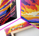 Sunset Reflections, Vibrant Sky, Landscape Art, Canvas Print, Modern Nature Decor, Office Wall Art, Bold Sunset Painting, Boho Art