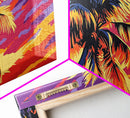 Palm Tree, Tropical Sunset, Island Vibes, Framed Canvas Print, Coastal Wall Art, Beach House Decor, Summer Aesthetic, Vibrant Painting