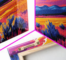 Desert Sunset, Wild Sage, Scenic Art, Framed Canvas Print, Southwest Decor, Rustic Wall Art, Vibrant Landscape, Nature Lover Gift
