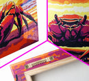 Crab, Beach, Sunset, Framed Canvas Print, Coastal Kitchen Decor, Nautical Wall Art, Ocean Lover Gift, Vibrant Colors, Dining Room Art