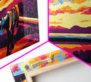 Sunset Horizon, Scenic Nature Art, Vibrant Landscape Painting, Golden Sky Decor, Framed Canvas Print, Office Wall Art, Modern Home Design