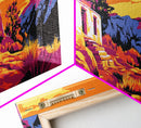 Desert House, Adobe Home, Southwest Art, Rustic Landscape, Framed Canvas Print, Western Wall Decor, Fall Aesthetic, Boho Art