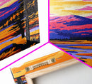Mountain River, Sunset, Canvas Print, Autumn Forest Art, Nature Landscape, Rustic Cabin Wall Art, Wilderness Painting, Boho Decor