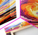 Fiery Clouds, Dramatic Sky, Sunset Storm, Nature Art, Framed Canvas Print, Living Room Decor, Unique Wall Art, Landscape Painting