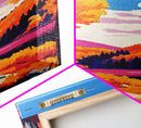 Autumn Forest View, Framed Canvas Print, Vibrant Fall Landscape, Cozy Nature Art, Warm Tones, Rustic Home Decor, Living Room Artwork