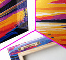 Sunset Lake, Vibrant Landscape, Framed Canvas Print, Modern Wall Art, Large Artwork, Living Room Art, Gift Idea, Colorful Painting