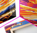 Wild Sunset, Mountain View, Nature Wall Art, Adventure Art, Warm Tones, Bold Decor, Framed Canvas Print, Living Room, Cabin Style