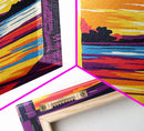 Open Door, Sunset View Art, Warm Glow Painting, Inviting Home Decor, Inspirational Wall Art, Cozy Interior Design, Framed Canvas Print