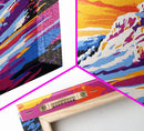 Mountain View, Snowy Peak, Alpine Scene, Bold Nature Art, Canvas Print, Wilderness Wall Decor, Adventure Home Art, Ski Lodge Aesthetic