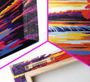 River Sunset, Serene Landscape Art, Canvas Print, Vibrant Nature Painting, Water Reflection Art, Relaxing Home Decor, Modern Wall Art