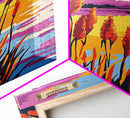 Sunset Reeds, Tranquil Nature Art, Canvas Print, Landscape Painting, Warm Color Wall Decor, Living Room Art, Serene Home Aesthetic