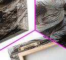 Ornate Sculpture, 3D Wall Art, Elegant Relief, Classical Decor, Canvas Print, Artistic Home Decor, Luxury Interior, Spiritual Aesthetic