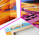 Mountain Trail Art, Vibrant Landscape Painting, Colorful Nature Print, Rustic Canvas Print, Living Room Wall Art, Boho Home Decor