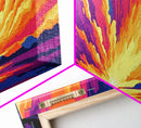 Sunset Explosion, Dramatic Sky, Colorful Abstract Landscape, Modern Home Decor, Canvas Print, Office Wall Art, Vibrant Art