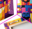Tribal Totem Reflection, Native American Inspired Art, Abstract Wall Art, Cultural Statement Piece, Framed Canvas Print, Ethnic Decor