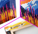 Mountain Meadow, Wildflower Art, Colorful Nature, Canvas Print, Rustic Home Decor, Alpine Landscape, Vibrant Wall Art, Cabin Aesthetic