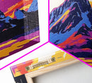 Majestic Mountain Art, Bold Colorful Landscape, Vibrant Sunset Scenery, Rustic Lodge Wall Decor, Western Adventure Aesthetic, Canvas Print