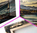 Sailboat, Coastal Sunset, Dramatic Sky, Framed Canvas Print, Nautical Wall Art, Beach House Decor, Ocean Lover Gift, Living Room Art