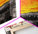 Fiery Sunset, Dramatic Sky, Abstract Landscape, Canvas Print, Modern Art, Bold Wall Decor, Warm Colors, Living Room Accent