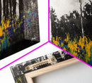 Forest Meadow, Wildflower Wall Art, Nature Canvas Print, Botanical Artwork, Rustic Home Decor, Fall Landscape, Living Room Wall Art