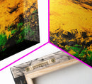 Golden Hills, Abstract Landscape, Earthy Tones, Autumn Wall Art, Warm Color Palette, Nature Inspired, Living Room Art, Framed Canvas Print