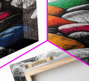 Vibrant Stones, Colorful Art, Modern Abstract, Nature Inspired, Coastal Wall Art, Unique Home Decor, Statement Piece, Framed Canvas Print