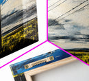 Power Lines, Rural Landscape, Country Wall Art, Modern Farmhouse Decor, Yellow Field Canvas Print, Minimalist Wall Art, Office Wall Decor